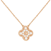 18K Sweet Alhambra Diamond Necklace