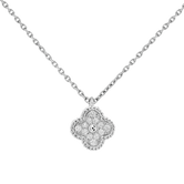 18K Sweet Alhambra Diamond Necklace
