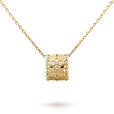18K Perlée Clovers Pendant Necklace