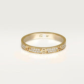 18K Love Diamond-Paved 3mm Ring