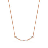 18K T Medium Diamond Pendant Necklace