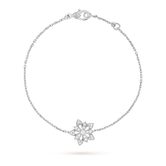 18K Lotus Openwork Pendant Bracelet