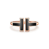 18K T Black Onyx Wire Ring