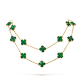 18K Vintage Alhambra 20 Motifs Long Necklace