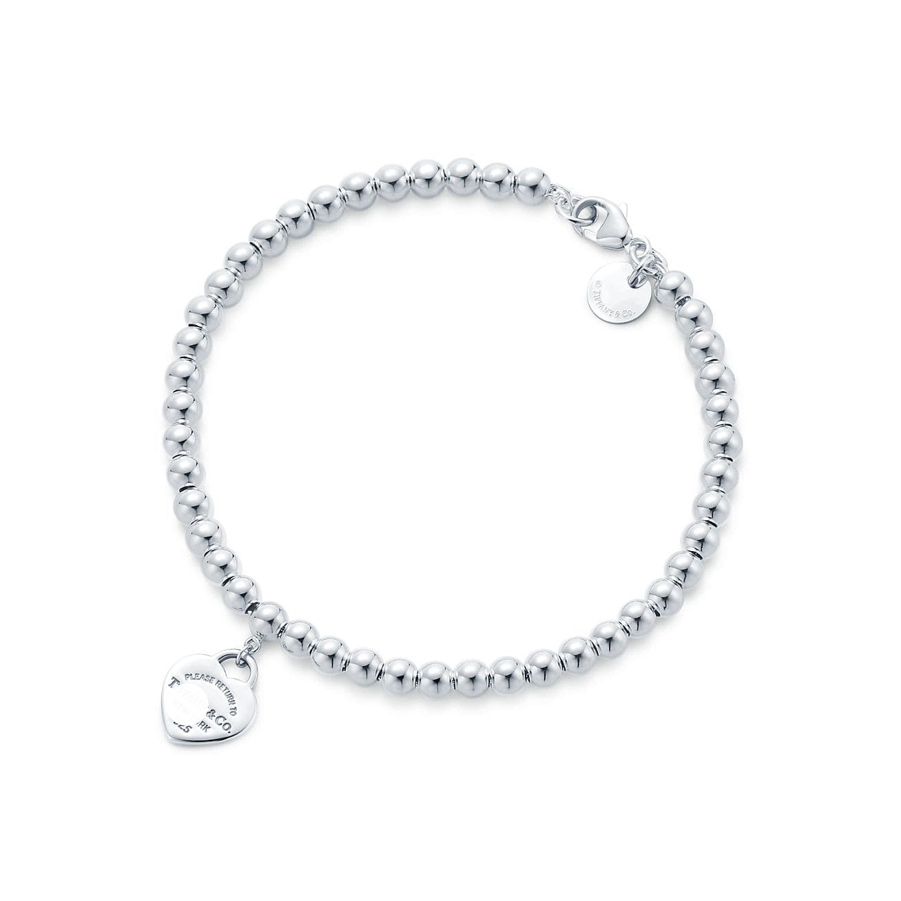 18K Return to Red Heart Tag Bead Bracelet