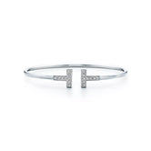 18K T Diamond Wire Bracelet