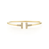 18K T Diamond Wire Bracelet